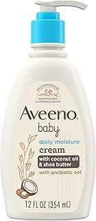 Aveeno Baby Daily Moisturizing Cream with Prebiotic Oat, Hypoallergenic Baby Lotion with Coconut Oil