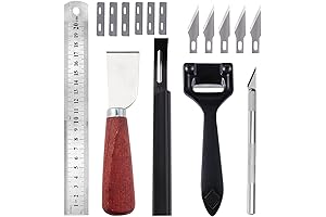 PLANTIONAL Metal Leather Skiver Set: Precision Cutting Tool for Leatherworking Enthusiasts