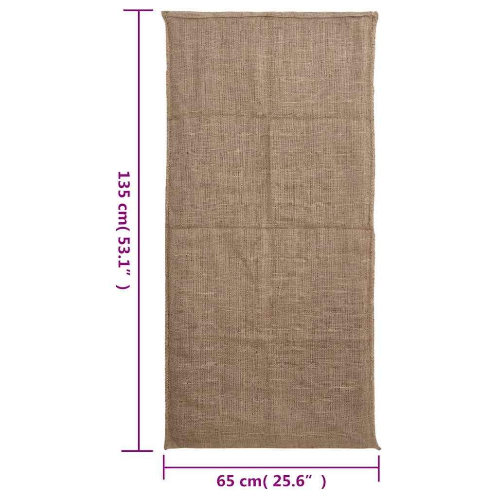 Jutesäcke 30 STK 65x135 cm 100% Jute 220 g/m² | Lebensmittellagerung, Pflanzenschutz, Dekoration, leicht faltbar, platzsparend