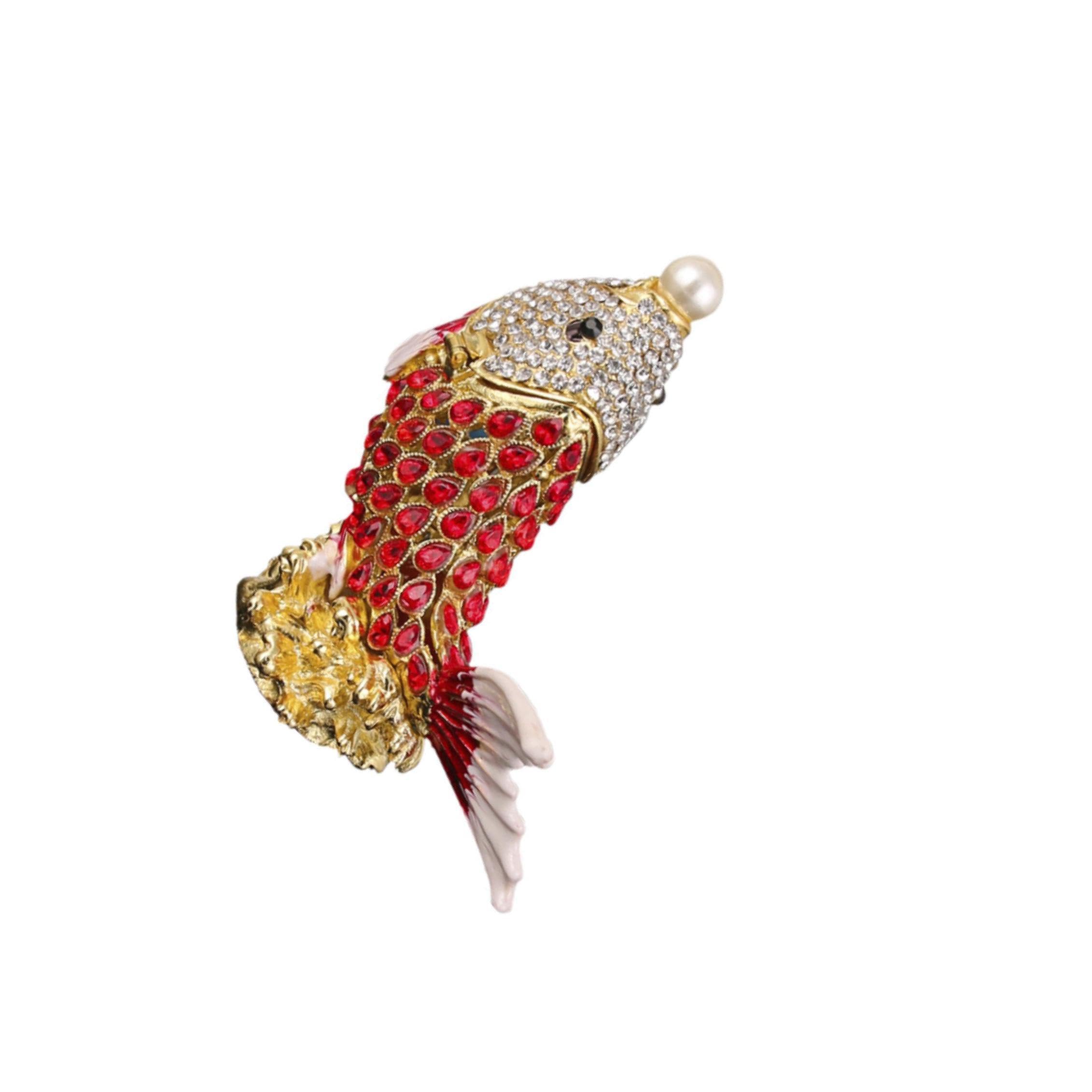 TWISAXC Feng Shui Fortune Fish Figurine Decorative Craft For Home Office Unique Tabletop Gift New Year Celebration Desktop Decoration Tabletop Ornament