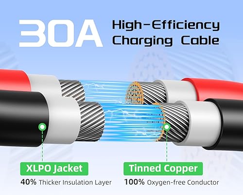 Miniatura 7 de Bateria Power Cable de extensión de carga solar a XT60 12AWG 20 pies conector solar a XT60 Cable adaptador para panel solar a batería LiFePO4,