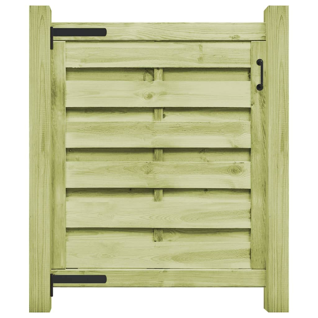 vidaXL Puerta de Jardín de Madera de Pino Impregnada Verde 100x100 cm