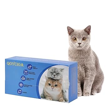 QOYCIOA Cat?Litter Box?Liners?XL Heavy-Duty 2.4 Mils with Drawstring, Jumbo Large Extra Durable Waste Bags for Litter Boxes, Super Thick Tear Resistant Pet Cat Liners for Most Size, 10 Count