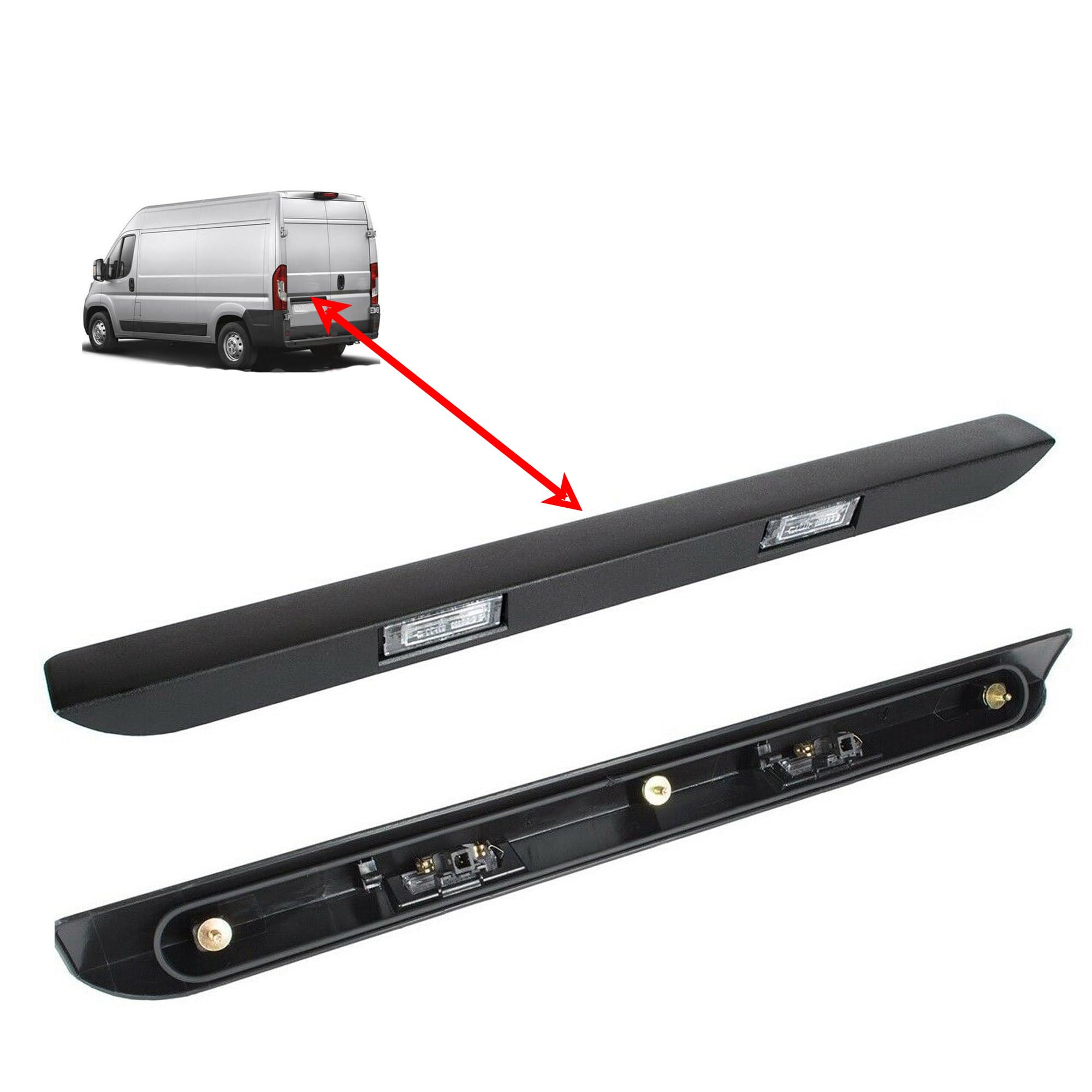 Partsline Support avec Éclairage Feu de Plaque Immatriculation compatible pour BOXER III DUCATO III JUMPER III (2006-) - 6350.AX 1307272070