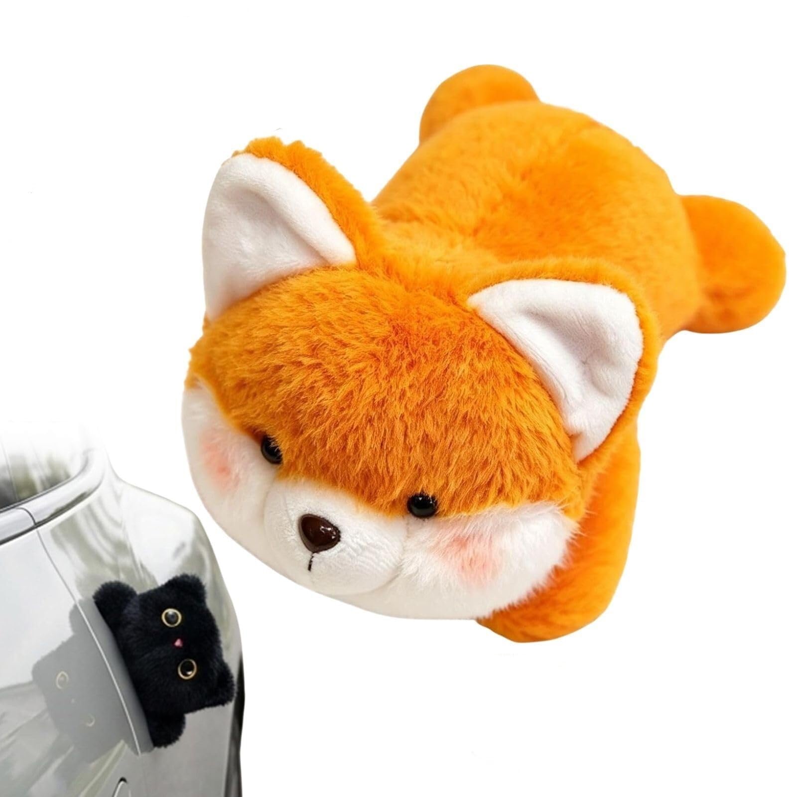 Magnetic Kawaii Plush Cat Magnet Decor For Car Fridge Locker, Cute Stuffed Animal Gift For Cat Lovers(H)