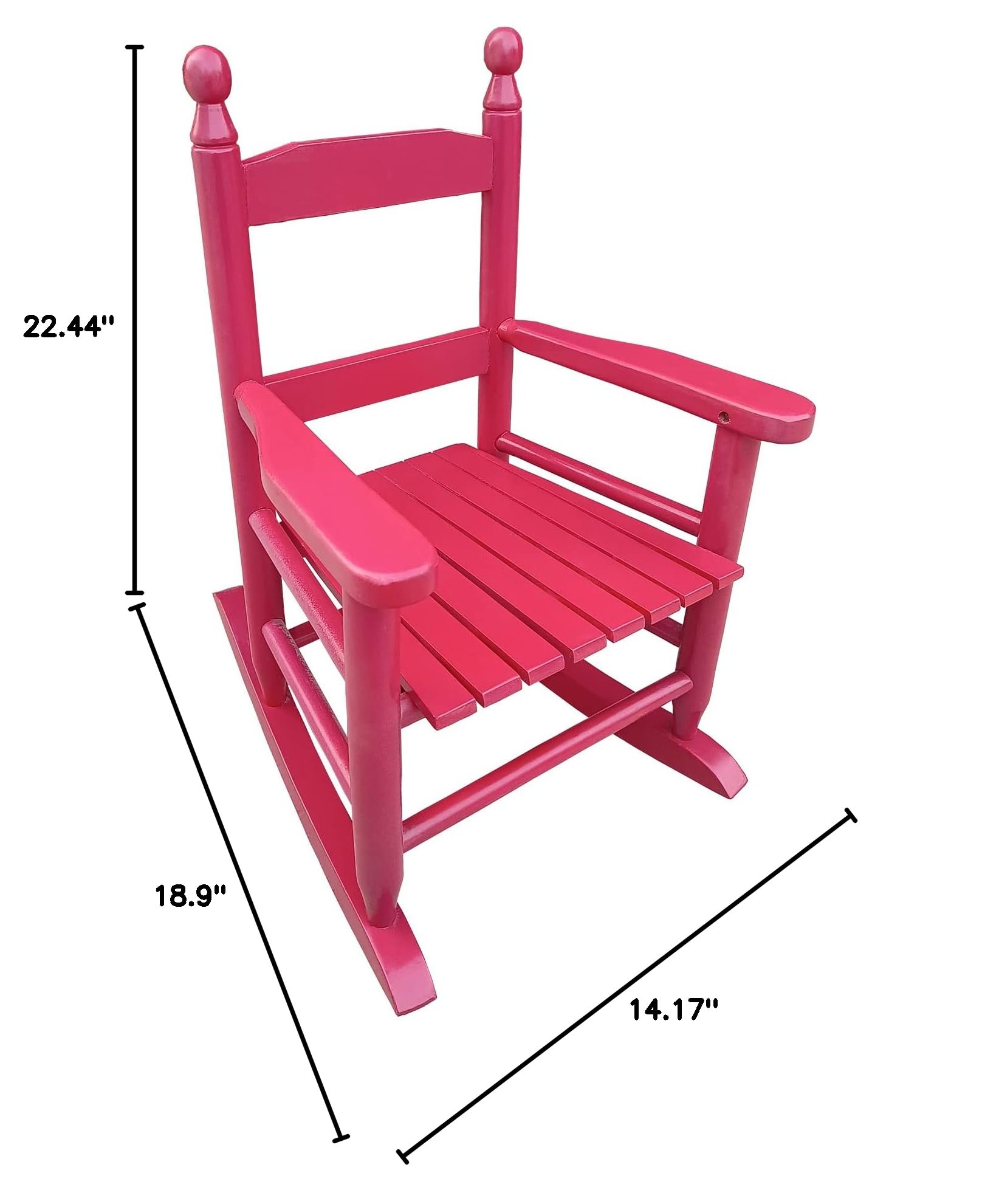 Condition photo showing New/Like New for rocking rose red chair- indoor or outdoor -suitable for kids-durable