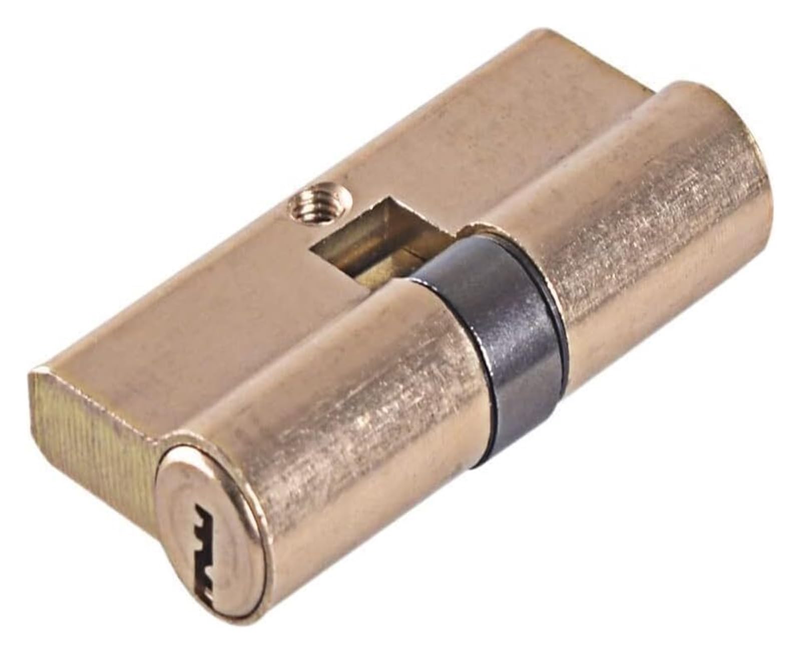 RSRSR Barrel LockThumb Turn Euro Cylinder Lock, 70mm with 8 Keys Thumb Turn Profile Cylinder Barrel Lock Brass Satin Nickel Finish Barrel Lock