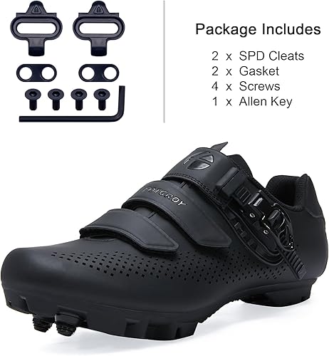 Miniatura 3 de Zapatos de ciclismo de montaña para hombre y mujer, zapatos de bicicleta MTB compatibles con Shimano SPD con tacos