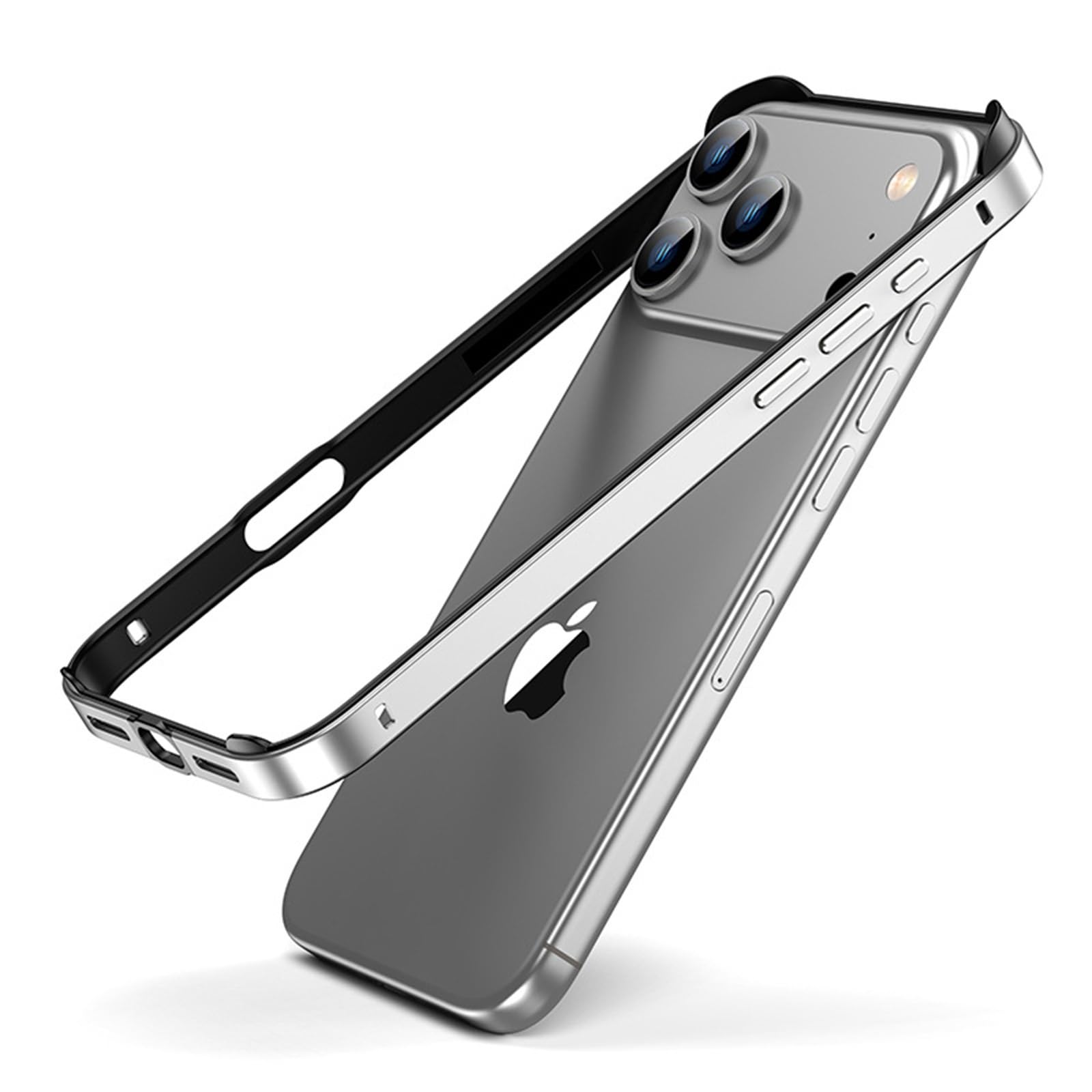 Bumper métallique iPhone 17 Pro Max en aluminium premium argent - 8