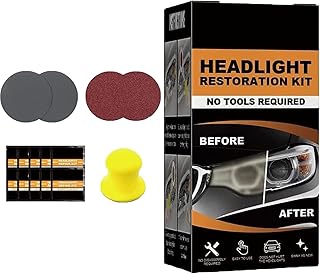 Restowipes Headlight Restoration Kit, Restowipes Headlight Cleaner Wipes, Polish Headlights Lens Restore Cleaner for Car (1 Set)