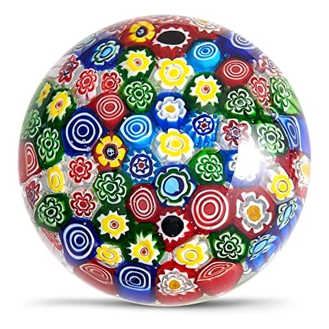 EUSTUMA Hand Blown Glass Flower Figurine Cover