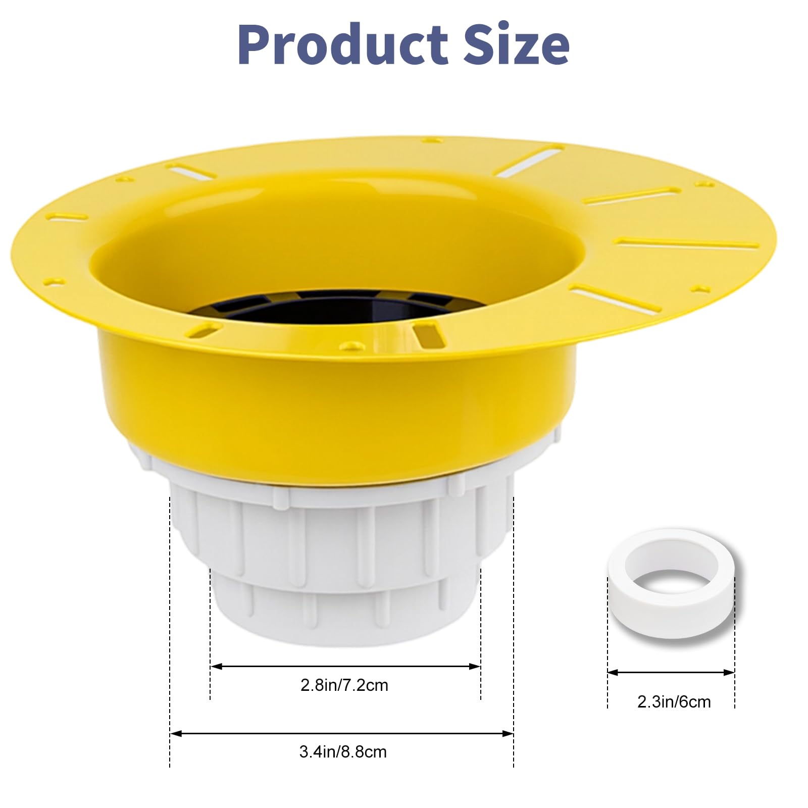 Freestanding Bathtub Drain Rough-in kit, 1-1/2” Drainage Pipe Fitting Tub Kit with ABS Plastic Adapter, Brass Tail Pipes, Tub Drain for Freestanding Bathtub, Floor Mounted Bathtubs - 2