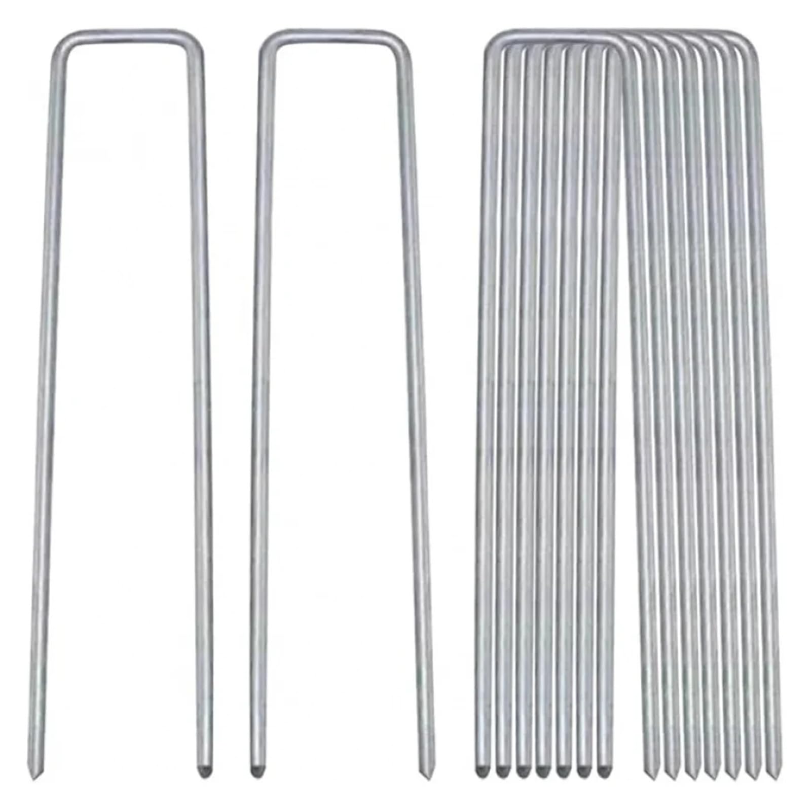 Especial for Barrera contra Malas Hierbas al Aire Libre, estaca de jardín galvanizada, 10-15CM, 50-100 Unidades, tubería de riego Fija, estaca de Paisaje(100pcs,15X4CM)