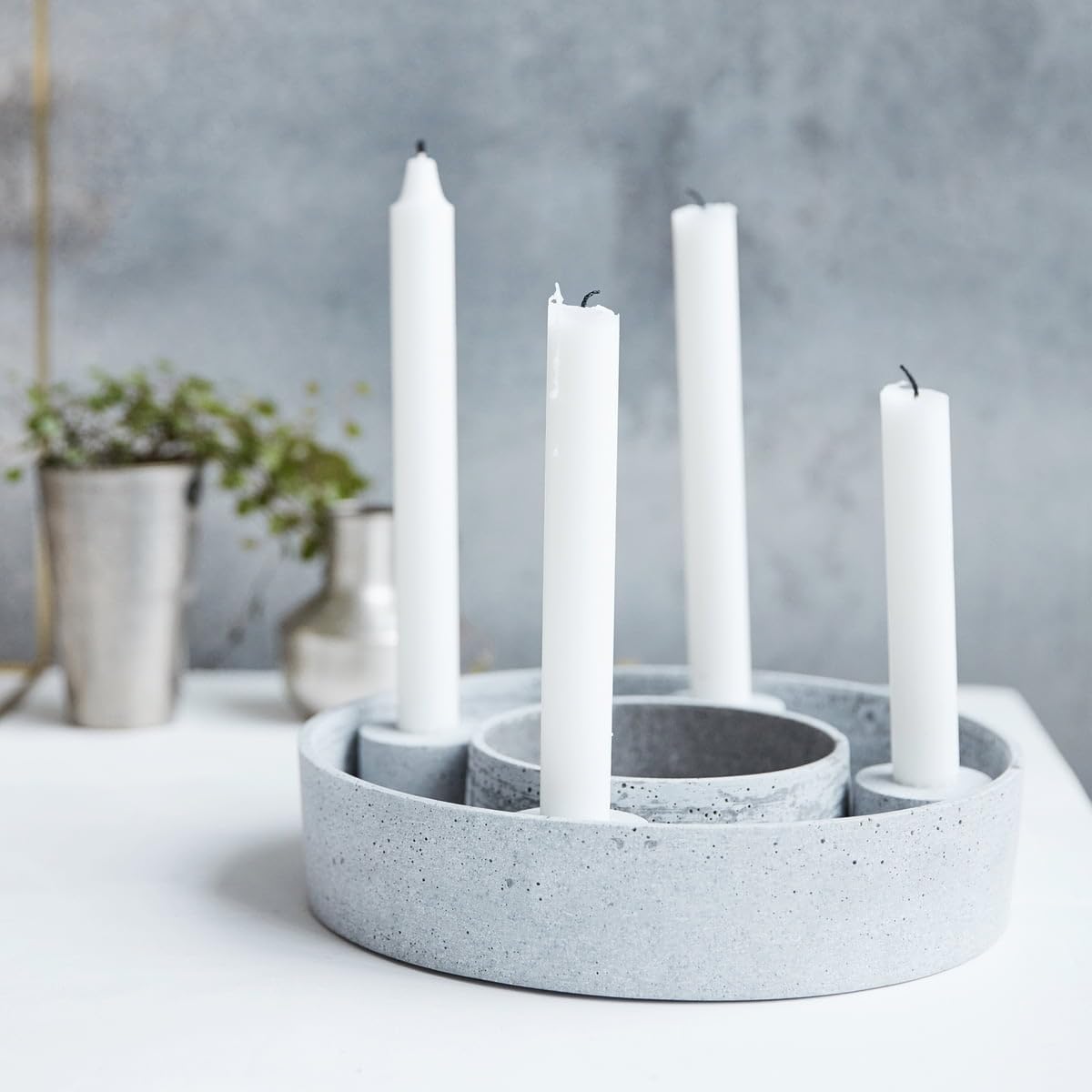 House Doctor - The Ring Kerzenständer, Ø 45 cm, grau