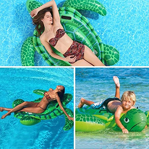 Lohome Sea Turtle Ride On Swimming Pool Float, 191X170Cm Giant Turtle Inflatable Floating Bed Pool Floats For Adults Children #TOP4