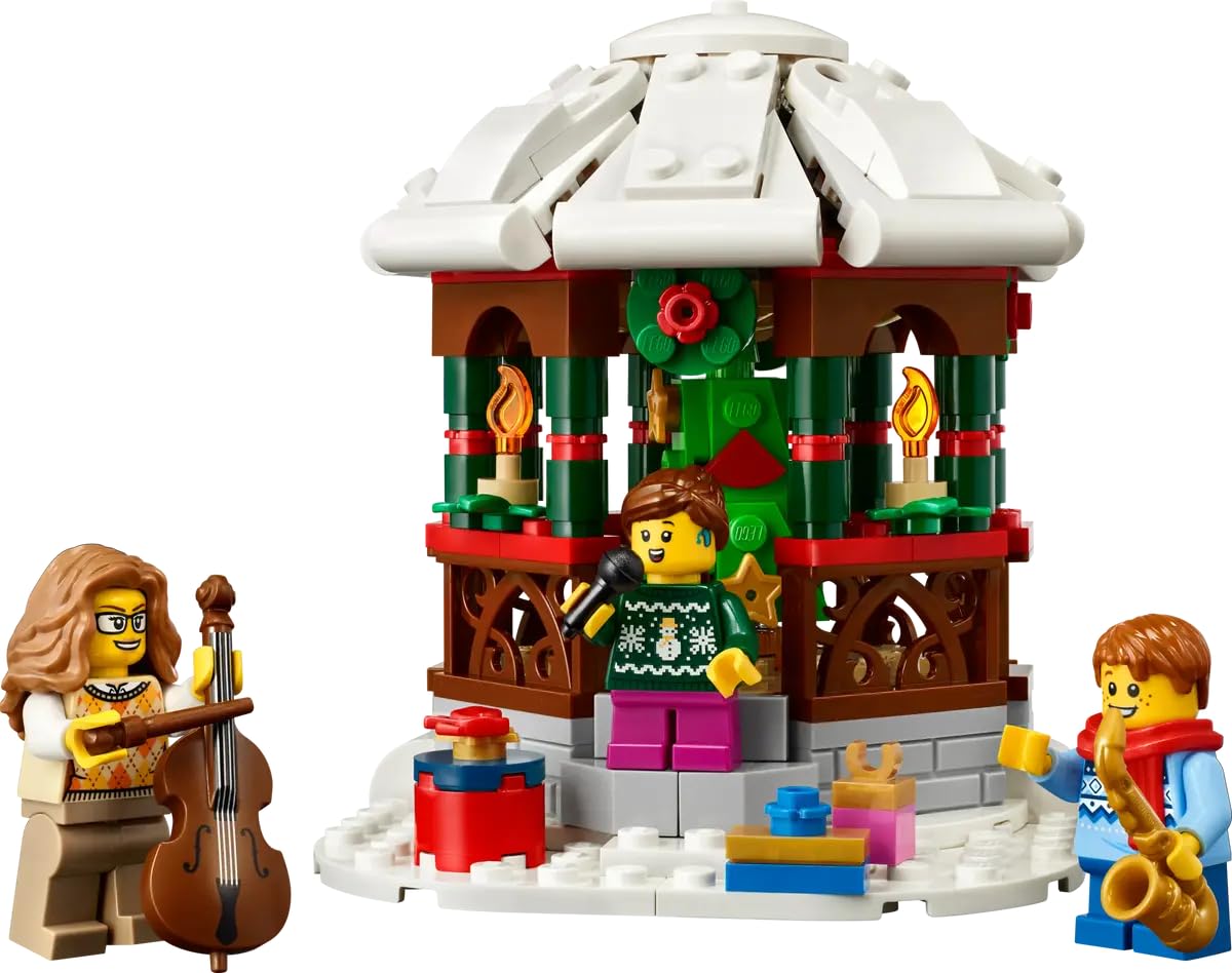 LEGO Winter Gazebo 40778, 245 Pieces, Multicoloured Plastic Building Blocks, Ages 8 and Up