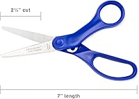 Vista 2 de Hygloss -Armada Precision™ Tijeras de 7 pulgadas - Asas cómodas, cuchillas de acero inoxidable, bolsa de vinilo para almacenamiento seguro - Tijeras