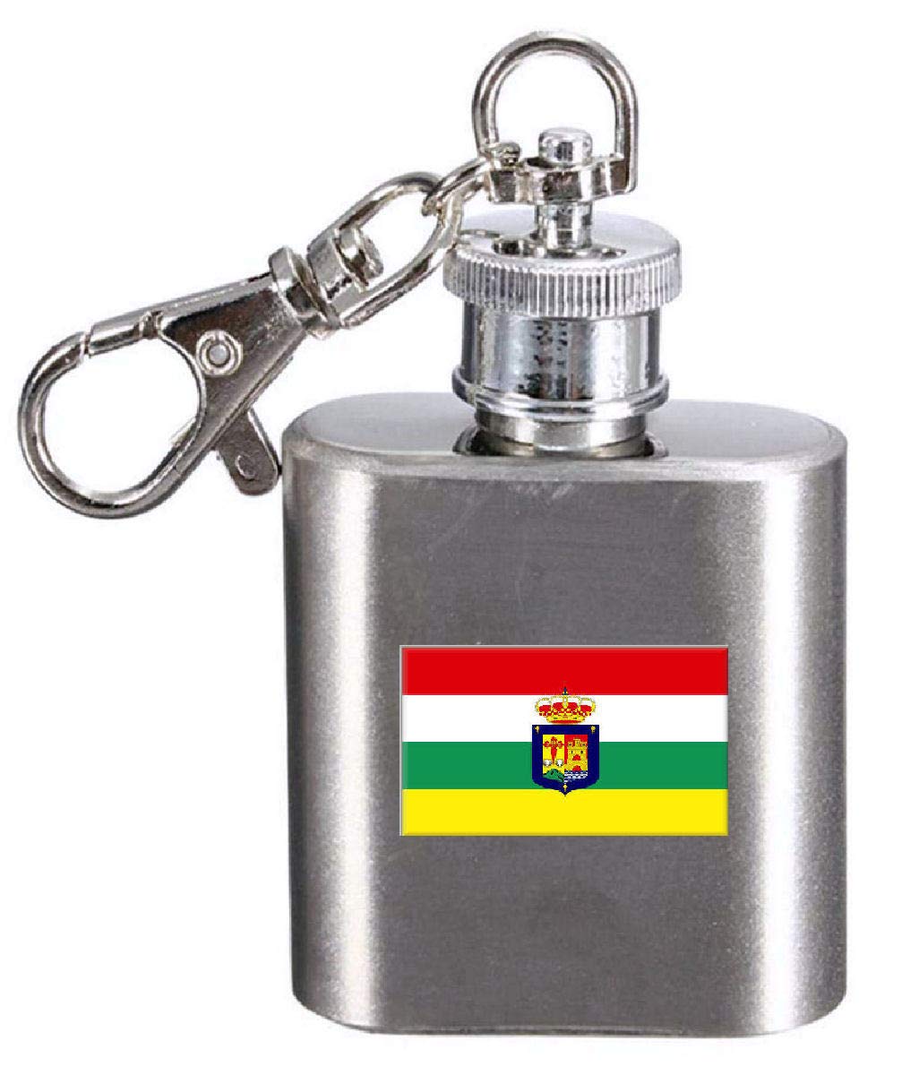 Flasque porte-clés gravé drapeau de la Rioja, accessoire de poche compact