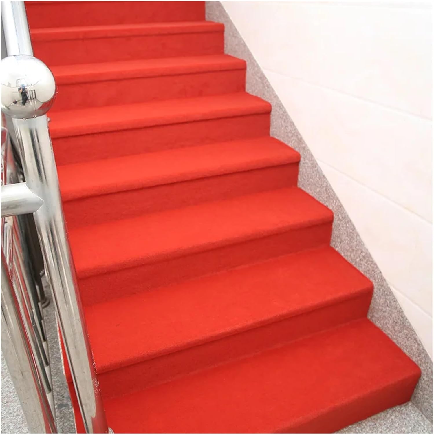 Stair Treads Slip Carpet Non Slip Stair Mat Stairs Carpet Treads Indoor Rug with Reusable Peel and Stick Adhesive for Kids Elders and Pets(Grey,70CMx3M)