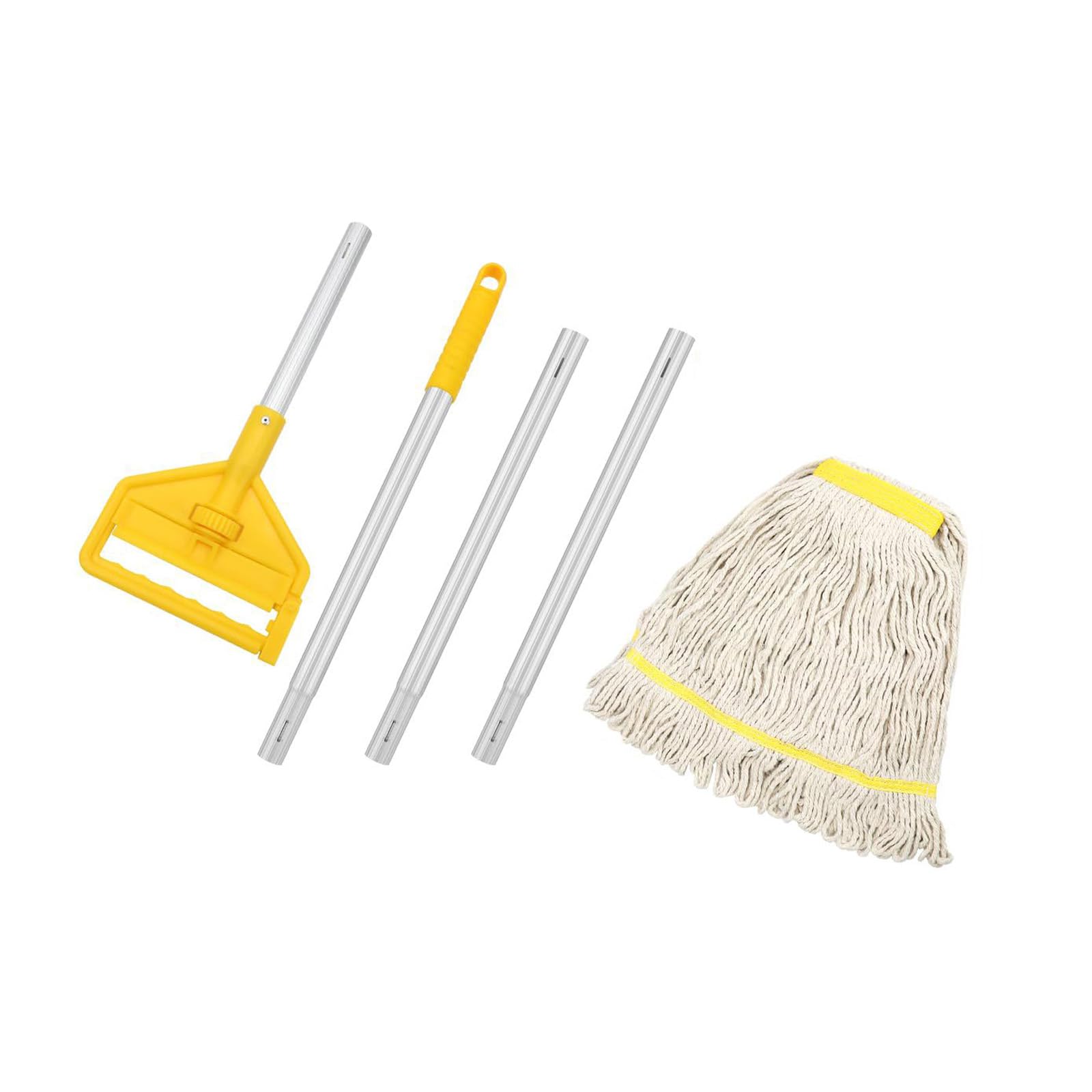 Space Saving Detachable Mop for Hardwood Floor Fast Drying NonScratch Design Waxing Mop Home Maintenance Essential Cotton String Floor High Absorption