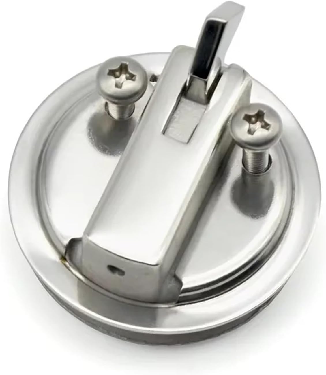 Stainless Steel Round Lock Round Pull Ring Handle Cam Lock Fittings Flush Pull Slam Latch for RV Yacht Camper Deck 1Pcs(XK246-44-316-2)