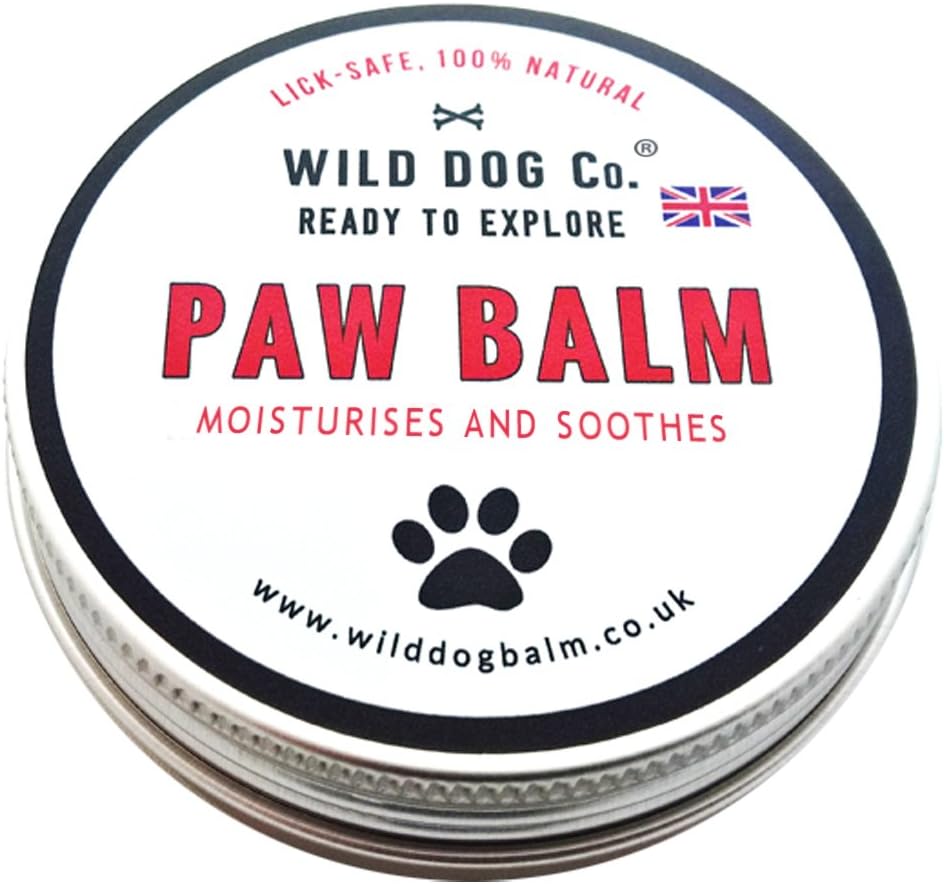 Dog Paw Balm for cracked, dry, itchy, sore paws, pads, nose balm, paw butter soother for dogs, moisturises, 100% natural, soothing, paw protector Made in the UK. 60g