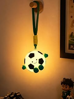 Ammonite Soccer Bag Charm Mini Soccer Night Light | Portable Mini Silicone Lamp, Cute Decor, Hanging Charm, Soccer Gifts for Kids Athletes Soccer Fans, USB-C Rechargeable