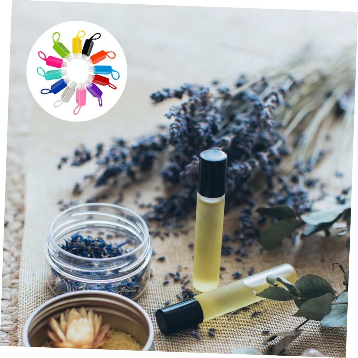 1Set Creative Silicone Protective Case for Perfume Bottles Durable Design for Travel Everyday Use Multi Color Holder with Hanging Loop