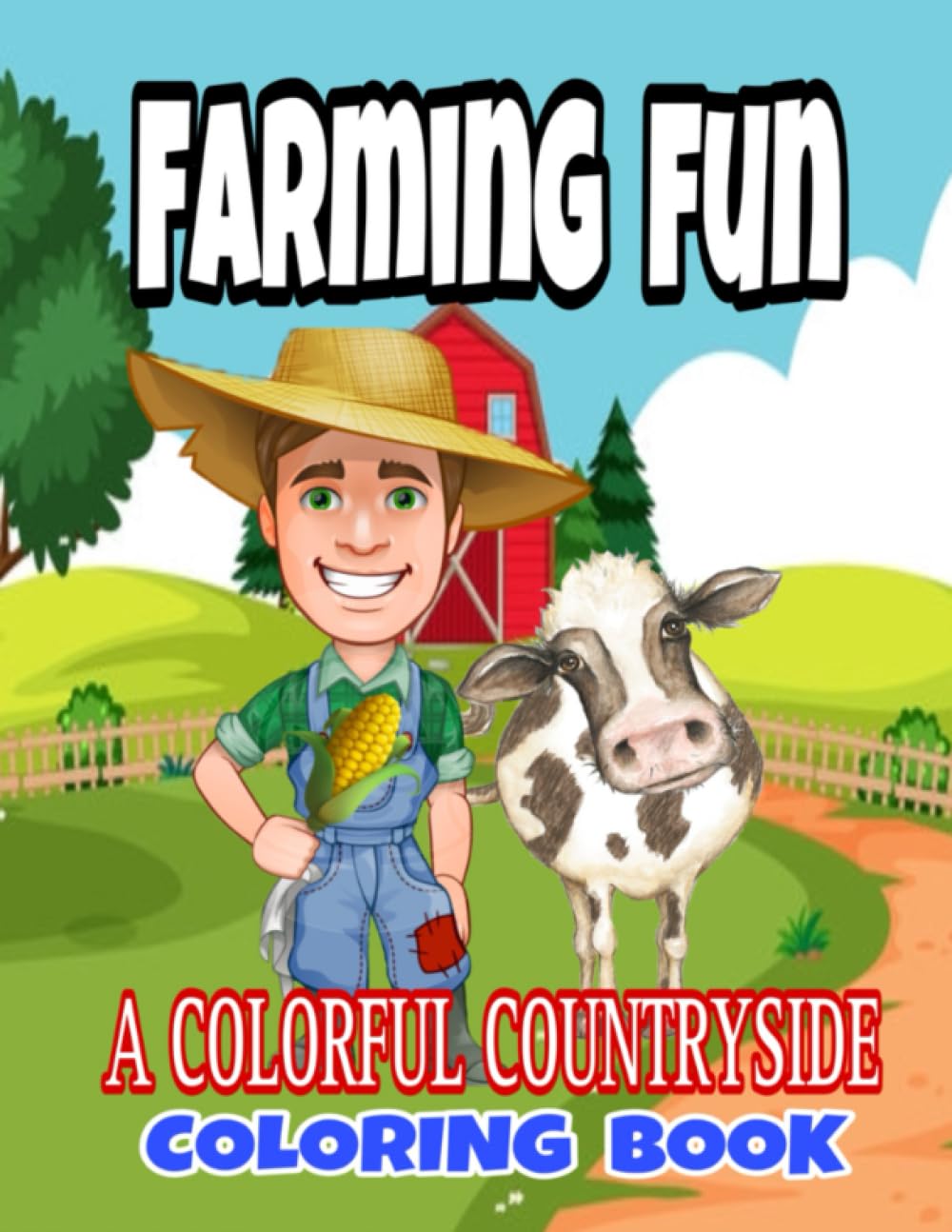 Coloriage ferme enfant et adulte Farming Fun pour déconnecter