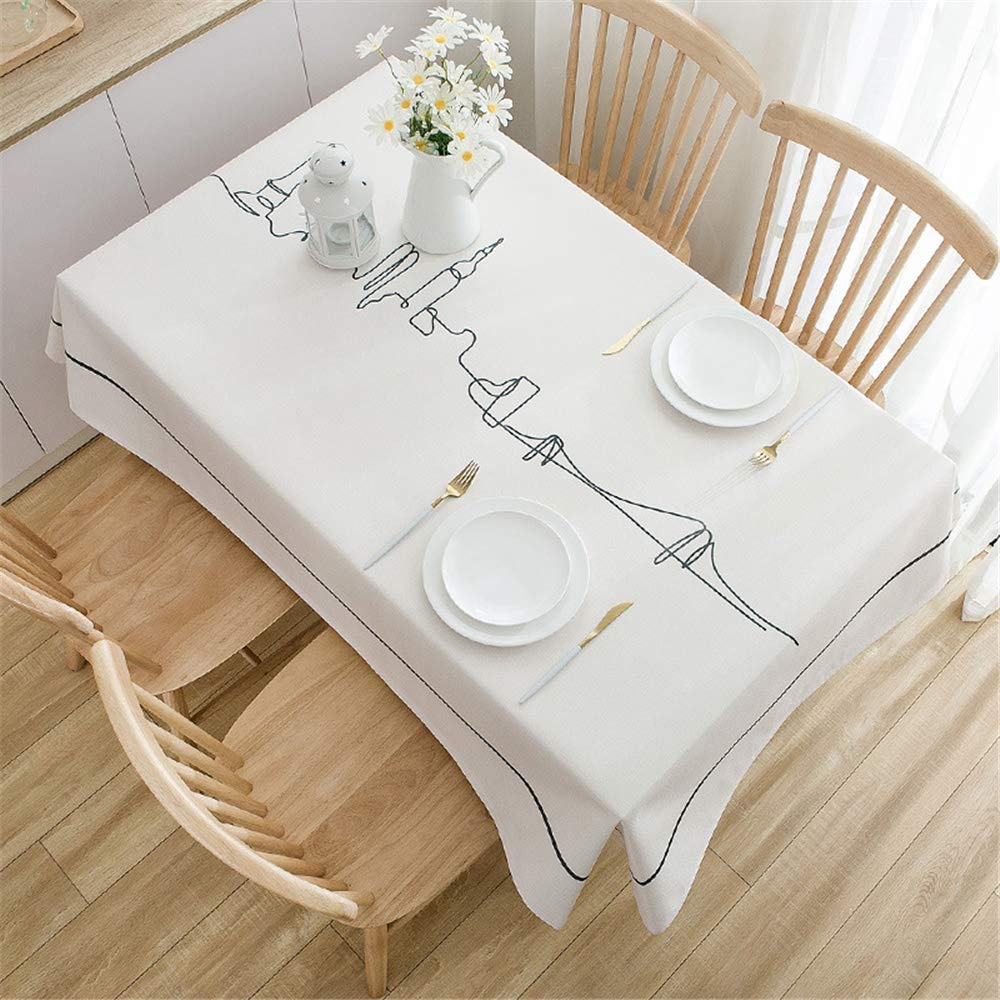 FANSU Rectangulaire Imperméable Coton Et Lin Nappe De Table, Impression