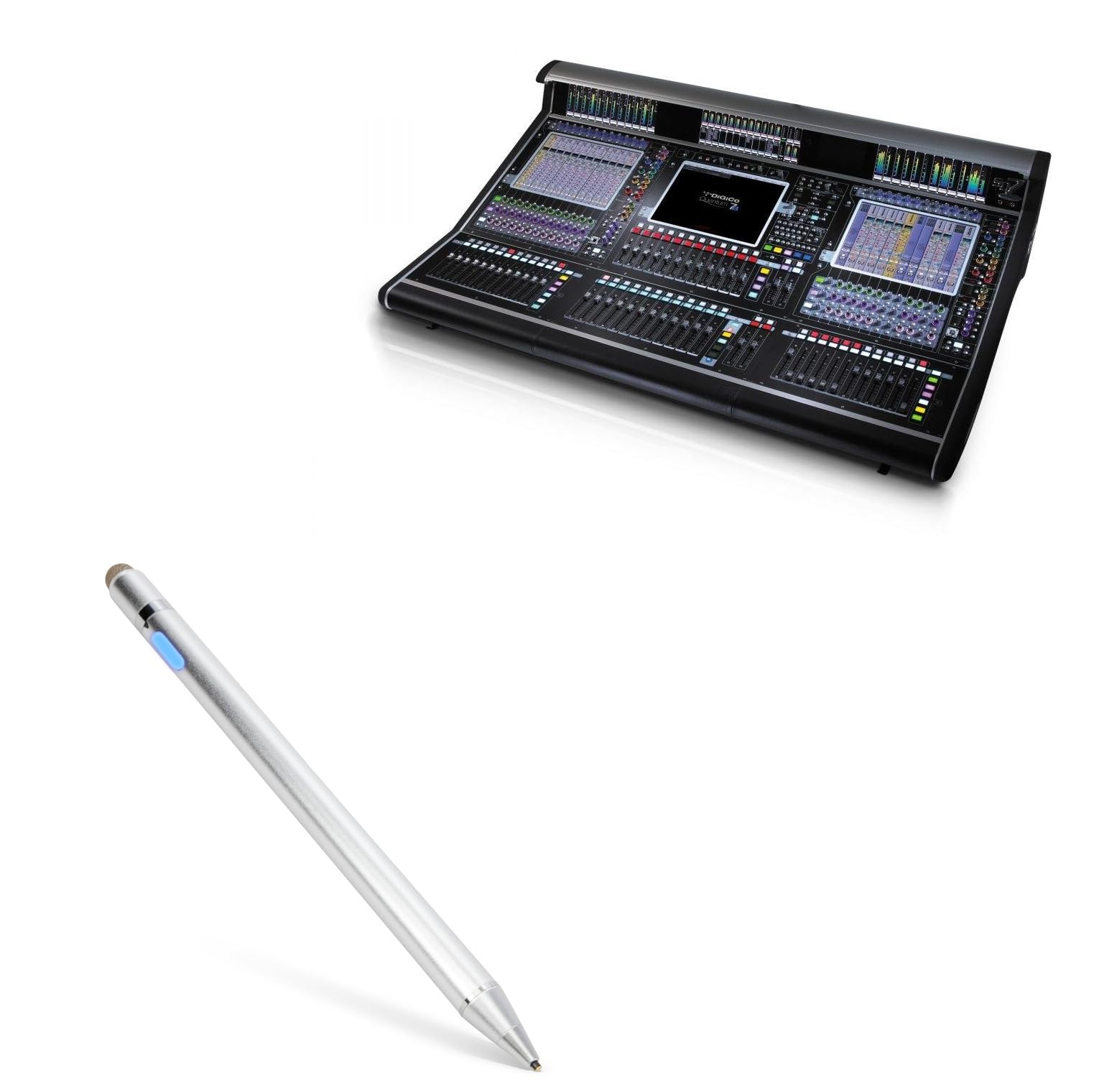 BoxWaveStylus Pen Compatible with DiGiGo DiGiCo Quantum 7B - AccuPoint Active Stylus, Electronic Stylus with Ultra Fine Tip - Metallic Silver