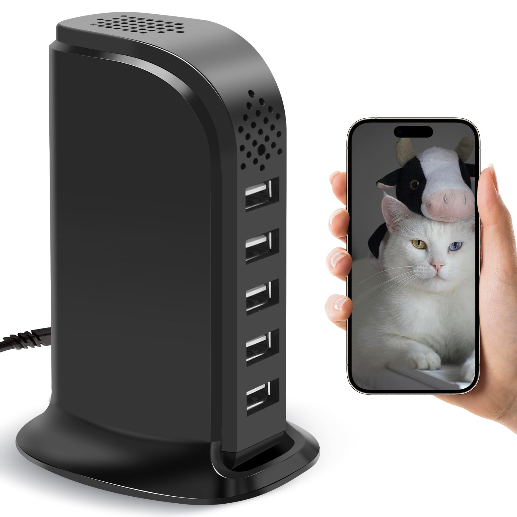 WiFi Wireless Phone Charger HD 1080P USB Charger Camera Pet Monitor with Motion Detection for Home Security