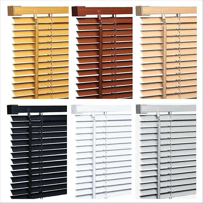 Funky Gadgets PVC Custom Made to Measure Blinds Window Venetian Blinds Easy Fit Curtains Trimmable Window blinds Child Safe Home Office 25mm Slats with Metal Headrail (White W210xL150cm) โ image 1