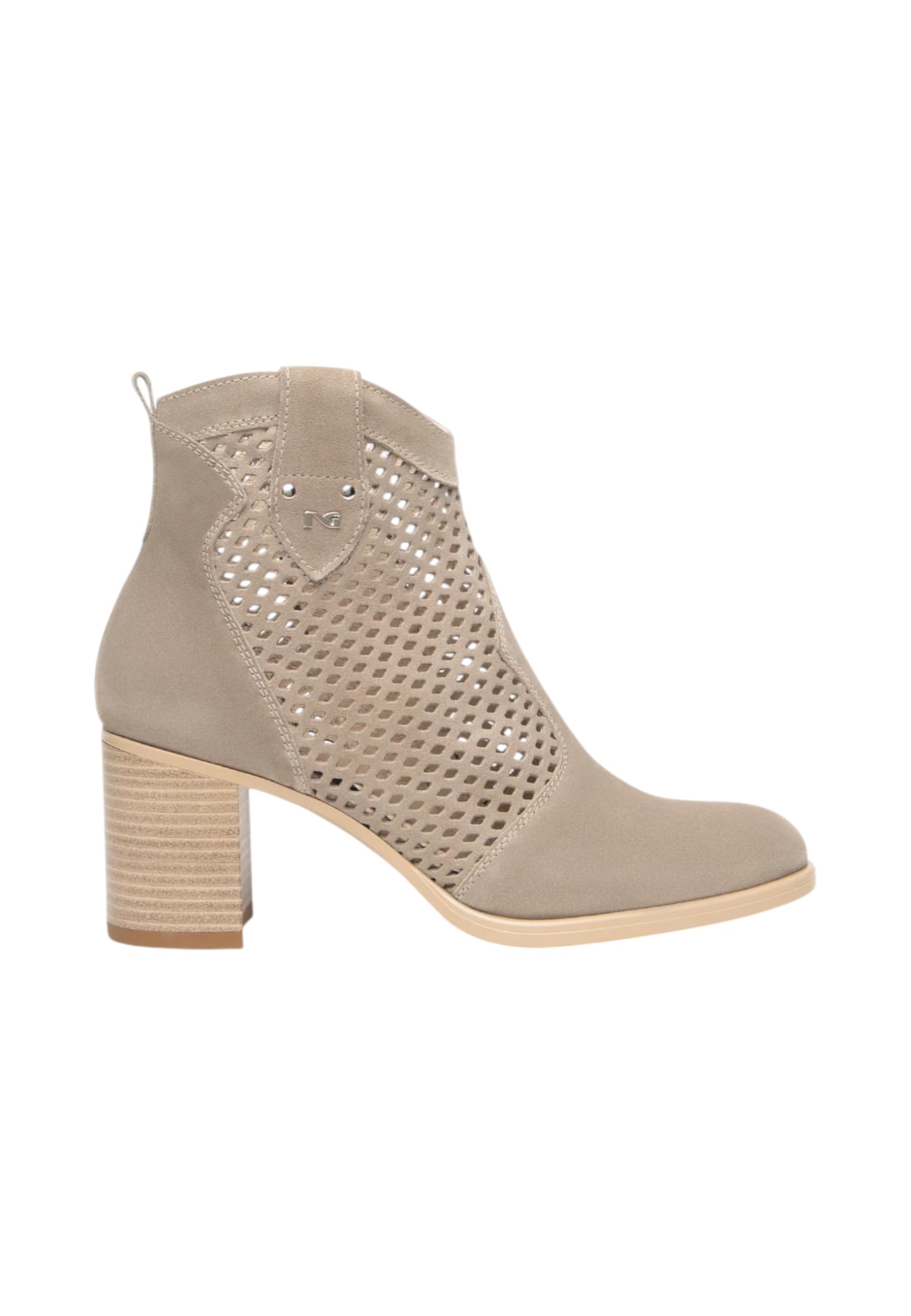 Nero Giardini E615110D Stivaletti Donna camoscio Forato Beige