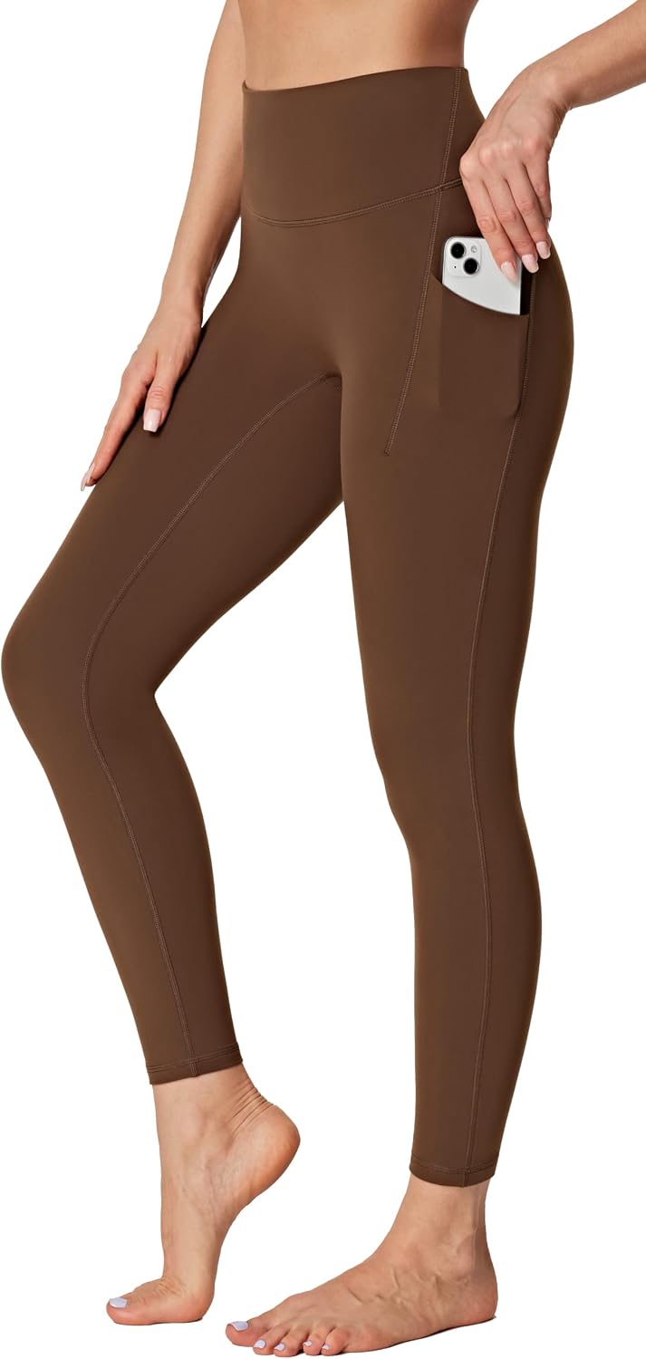 Heathyoga Buttery Soft Leggings with Pockets for Women High Waisted Leggings for Women Tummy Control Yoga Pants 25"/28"