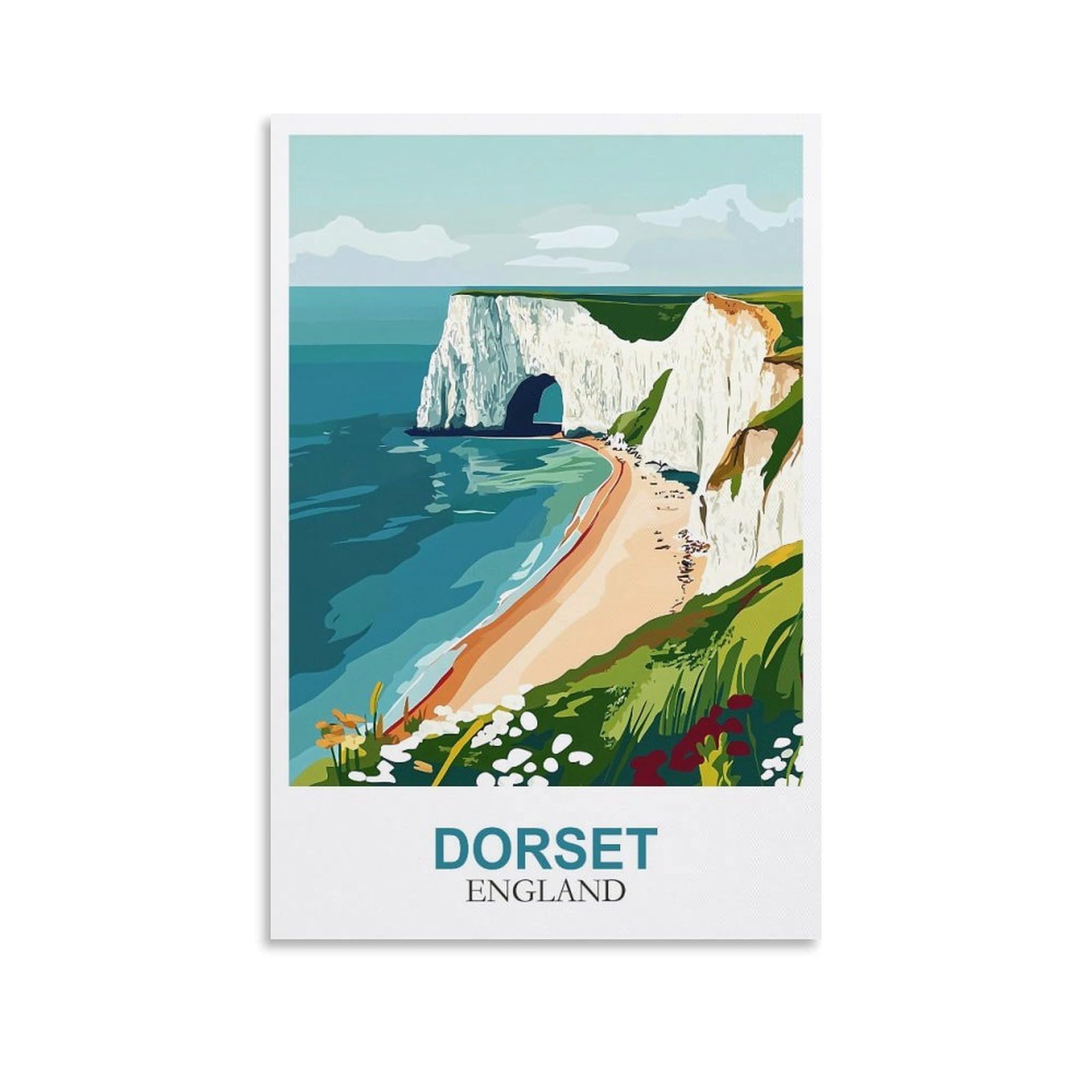 EZMLFA 5D Diamond Painting Kits for Adults,Dorset England Diamond Art Kits for Beginners,Full Drill Diamonds Gem Art for Home Wall Decor Gift 40x50cm