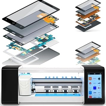 Intelligent Film Cutting Machine, Mobile Phone Screen Protector Cutting Machine, Can Be Used Offline,Supports 17 Languages and 16" Membrane, for Mobile Phones Tablets