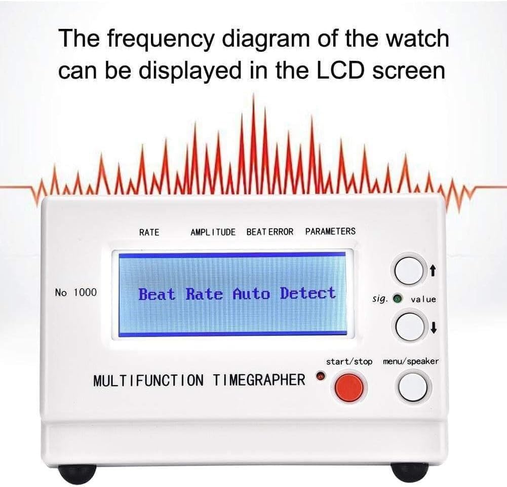 Professional Timegrapher NO.1000, Strumento Di Calibrazione Della Sincronizzazione Degli Orologi, Con Sensore Microfono E Display LCD, Sei Direzioni Totali, For Orologi Meccanici/automatici