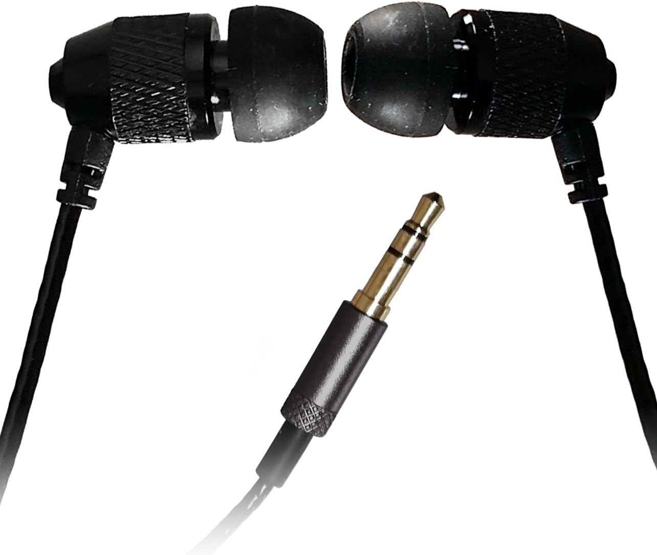 Far End Gear Short Buds - 15" Cord Stereo Earbuds with Nylon-Reinforced Cords for Clip-on Music Players