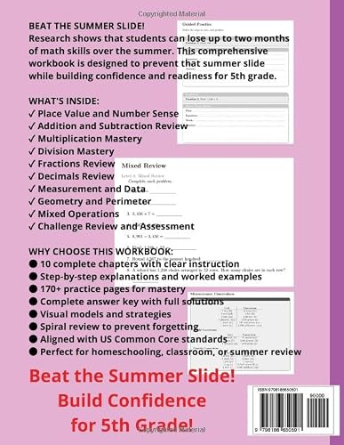 Summer Math Workbook Grade 4 → 5: Bridge from 4th Grade to 5th Grade with Daily Review, Real-World Word Problems, Spiral Practice, Visual Models, ... for Summer Learning and Homeschool Success - Image 2