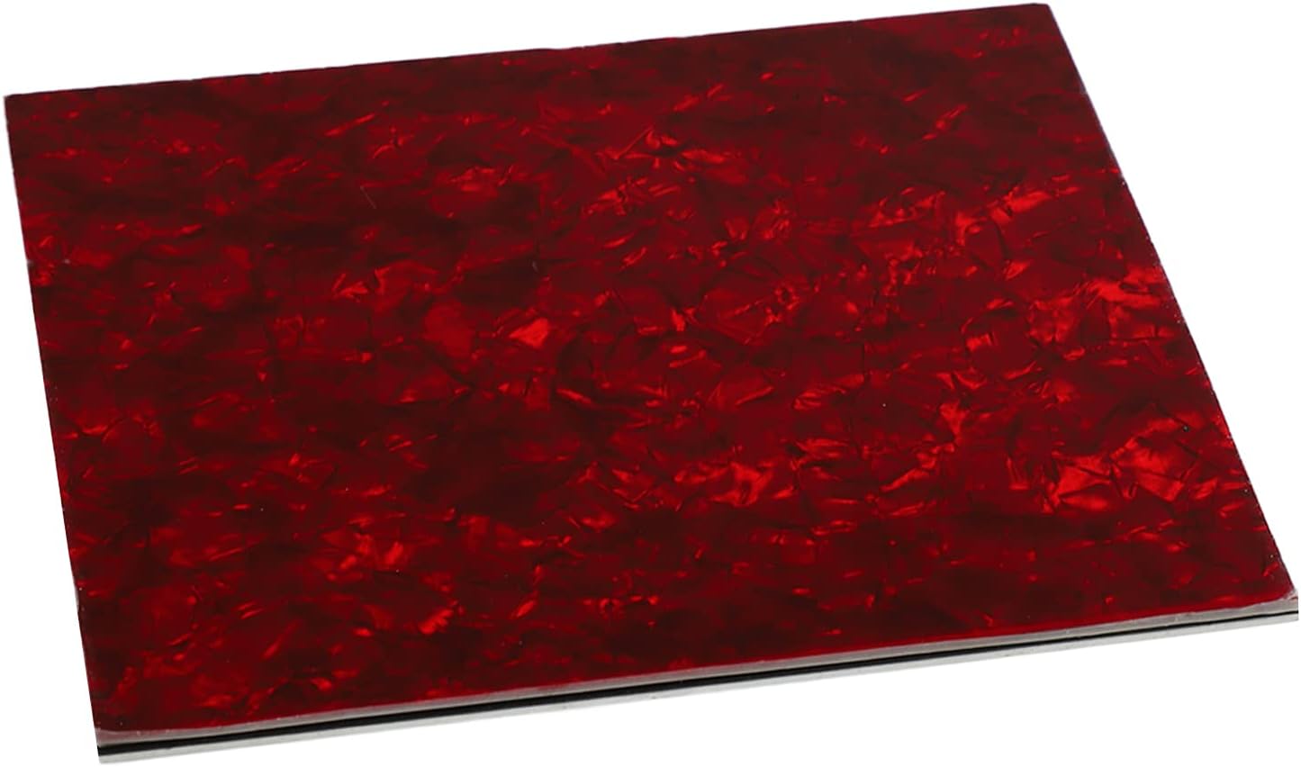 Electric Bass Guitar Pickguard, Backplate with Spring Pad and Felt Pad for Precision Bass ¨C Red Pearl