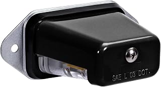 TrueMods Black LED License Plate Light - Waterproof Surface Mount, DOT FMVSS-108 SAE Certified, 12V Submersible for Trailers Boats Trucks RVs