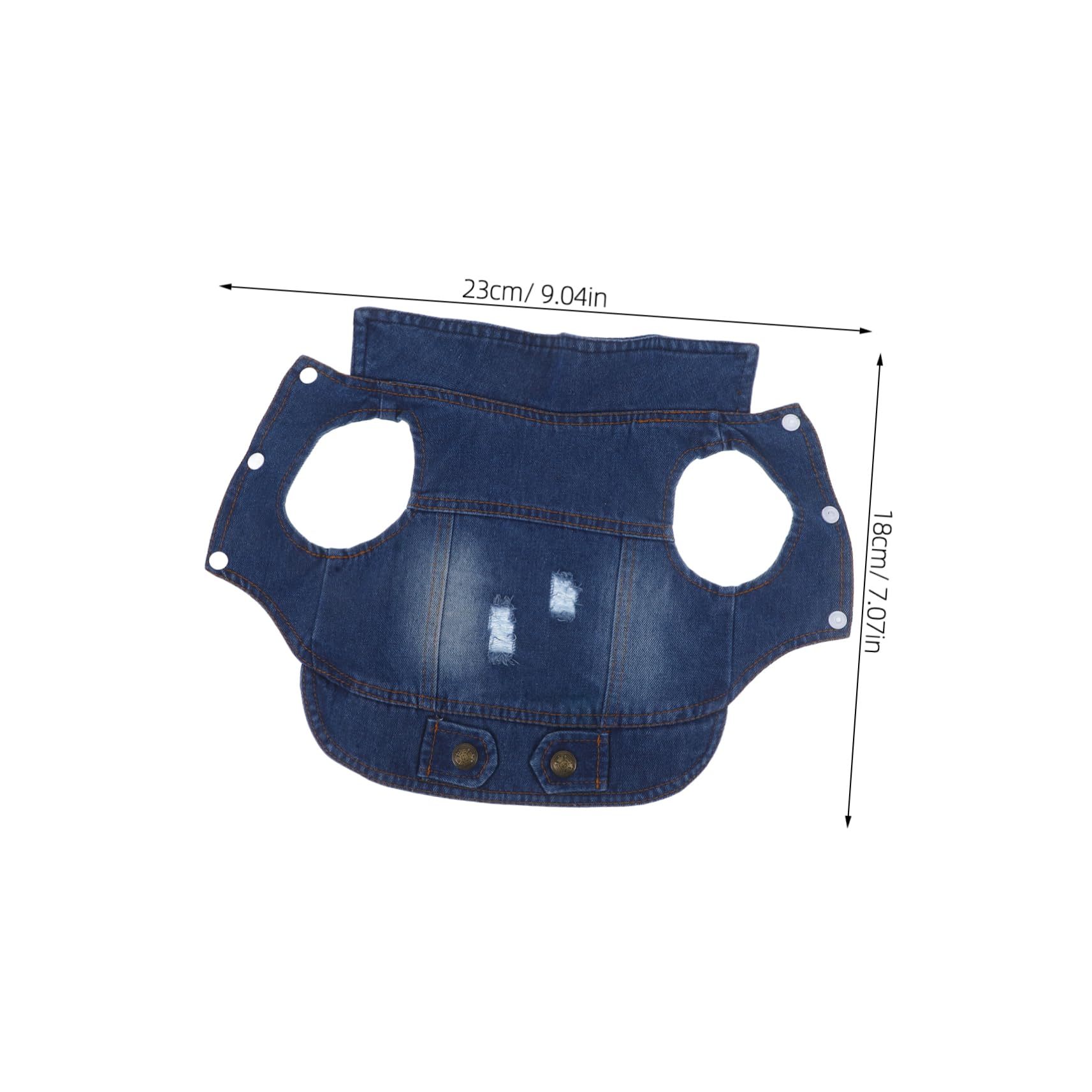 Toddmomy Pet Denim Vest Jacket for Small Medium Dogs Stylish Sleeveless Hoodie for Winter Fashionable Pet Apparel for Puppies and Dogs