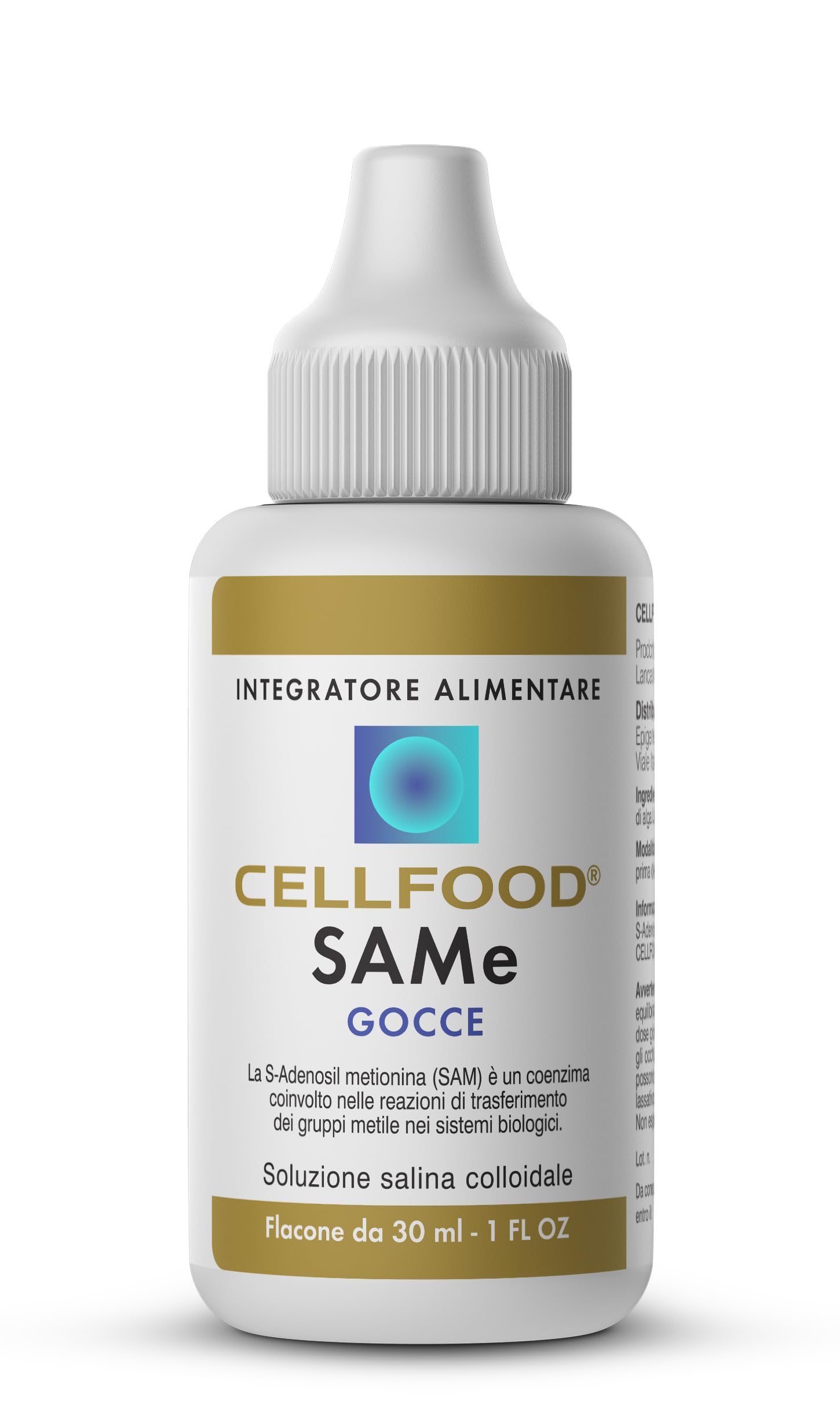 CELLFOOD - SAMe - Integratore Alimentare Polivalente S-Adenosil Metionina, liquido da 30 ml