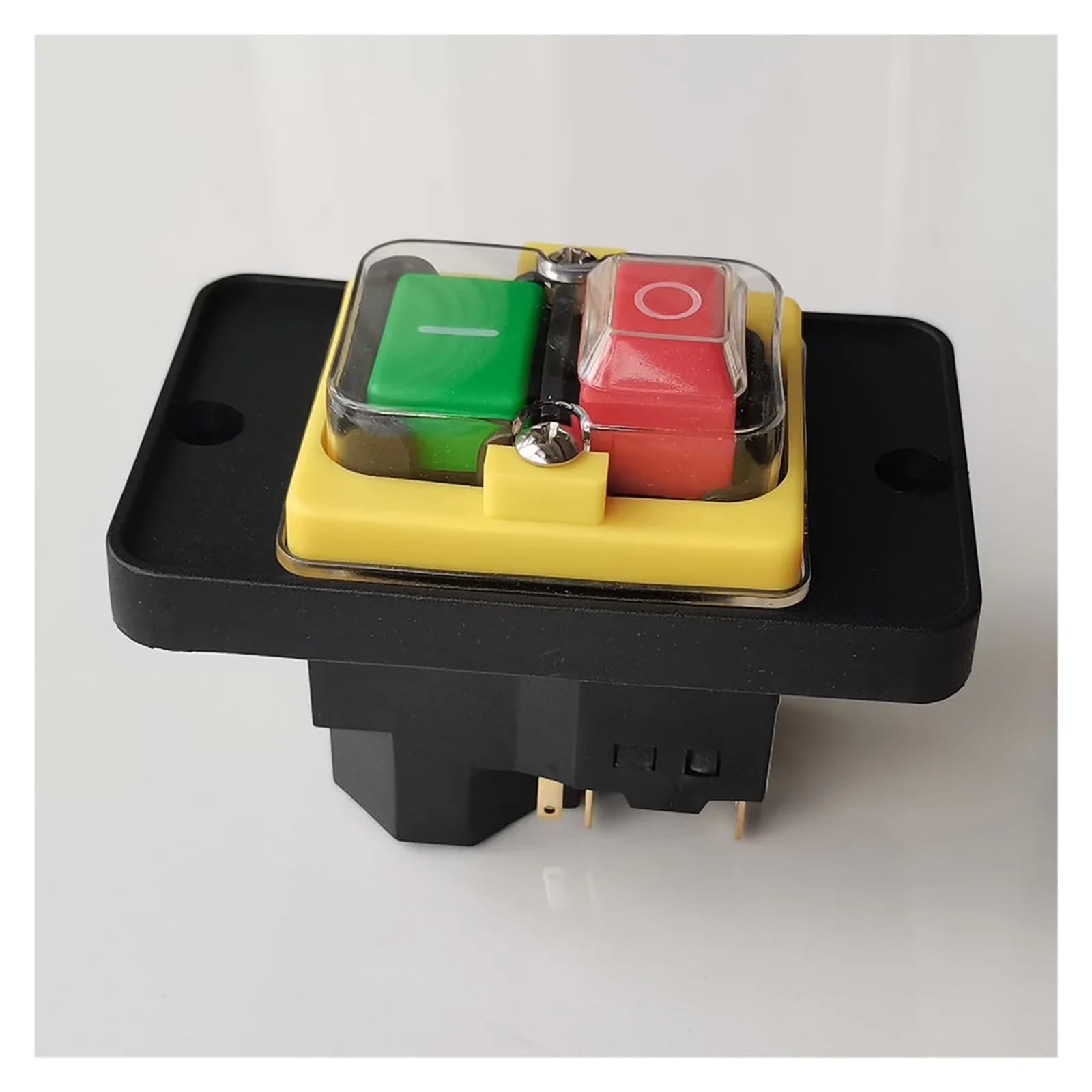 Interruptor pulsador KJD18 de 7 pines, interruptor electromagnético de encendido y apagado con protección contra subtensión y reinicio, 15 (12) A, 230 V CA