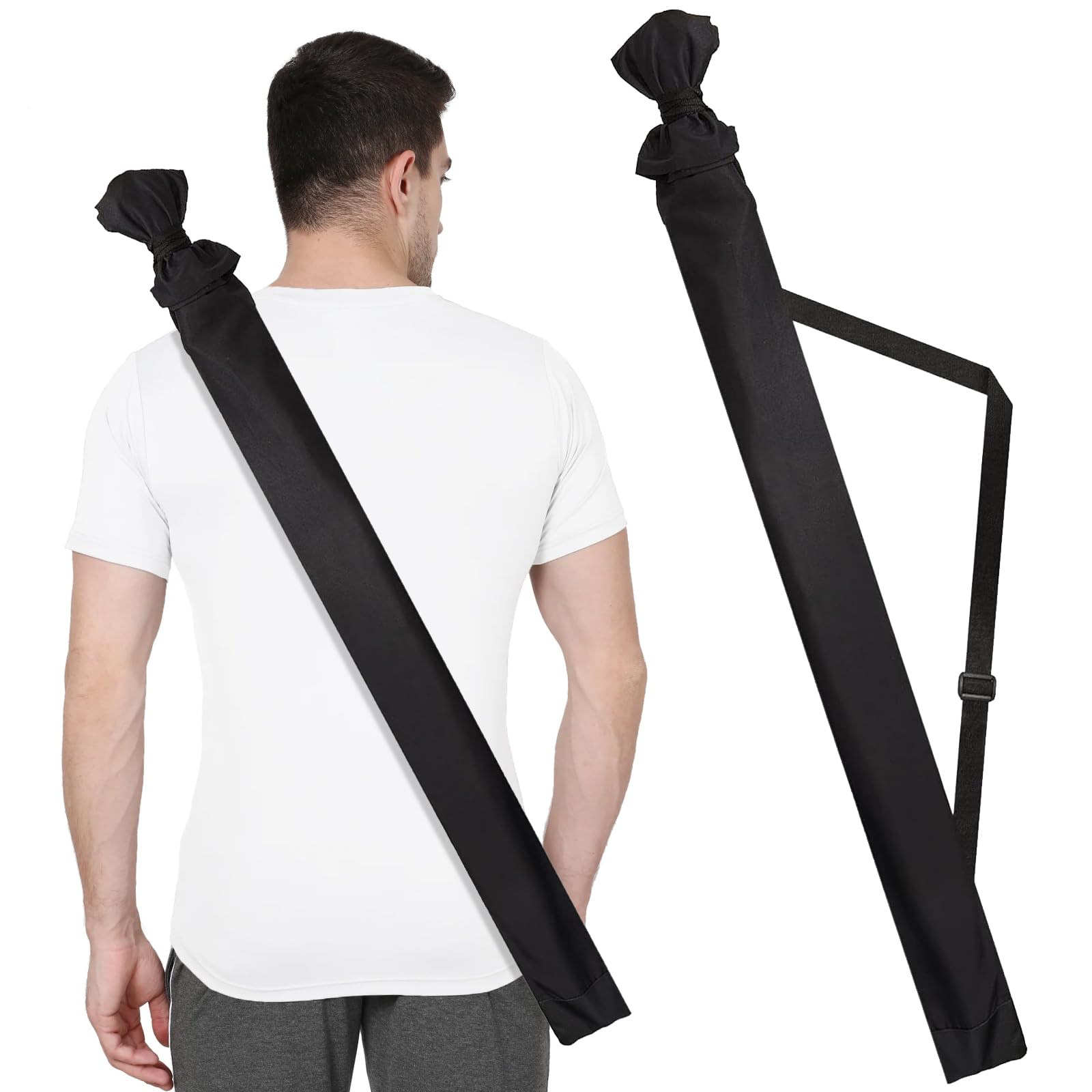 NUMJAW Sword Bag Back Lightsaber Holster Ninja scabbard Katana Back Holster with Strap Sword Back Holster Carrying Case Katana Sword Holder Back for Samurai Cosplay Costume Halloween Dress Up Party