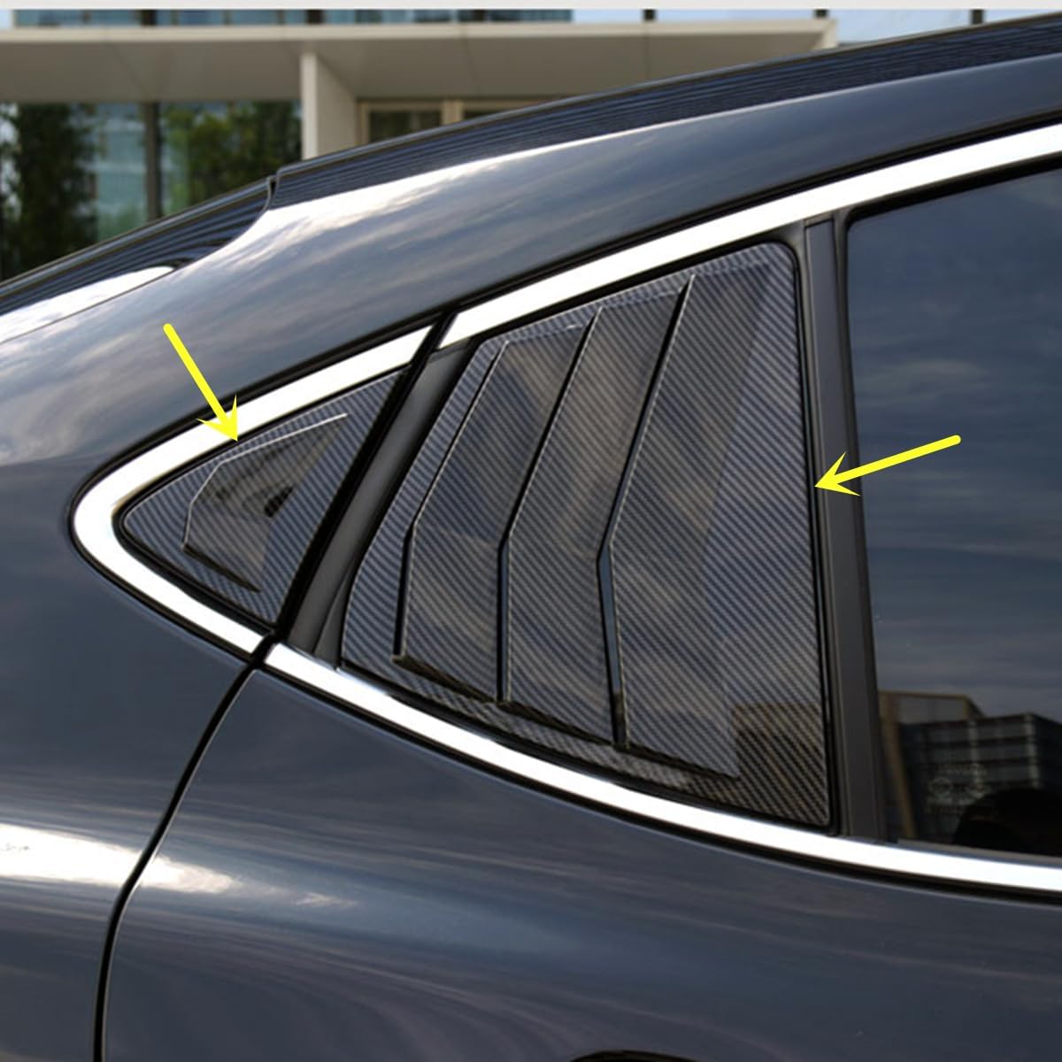 ZiWen Sport Style Quarter Window Scoops Louvers for Toyota Camry 2025 2026 (Carbon Fiber Print 4pcs)