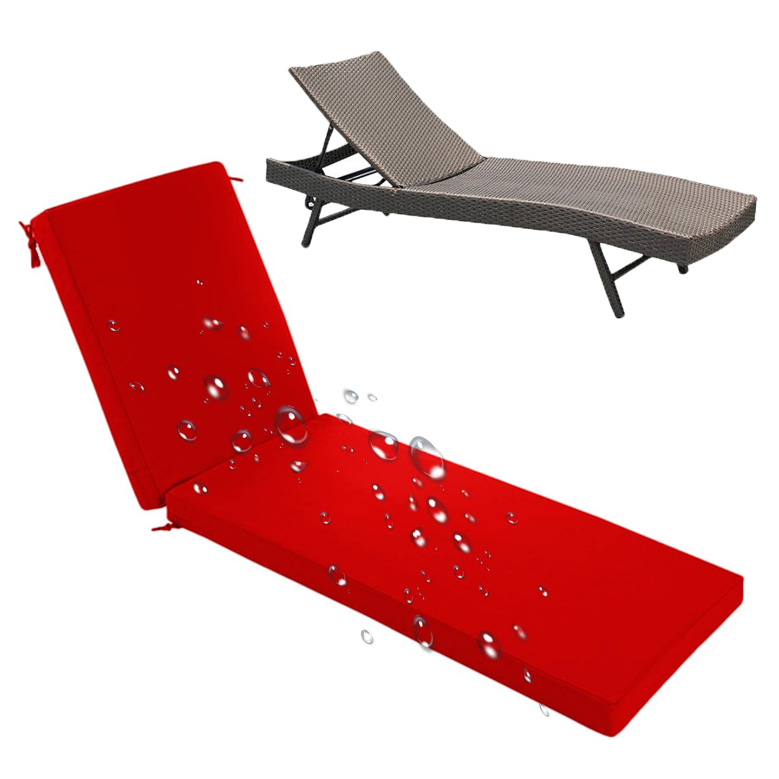Galette de siège extérieur 170x60cm imperméable pour canapé de balcon chic