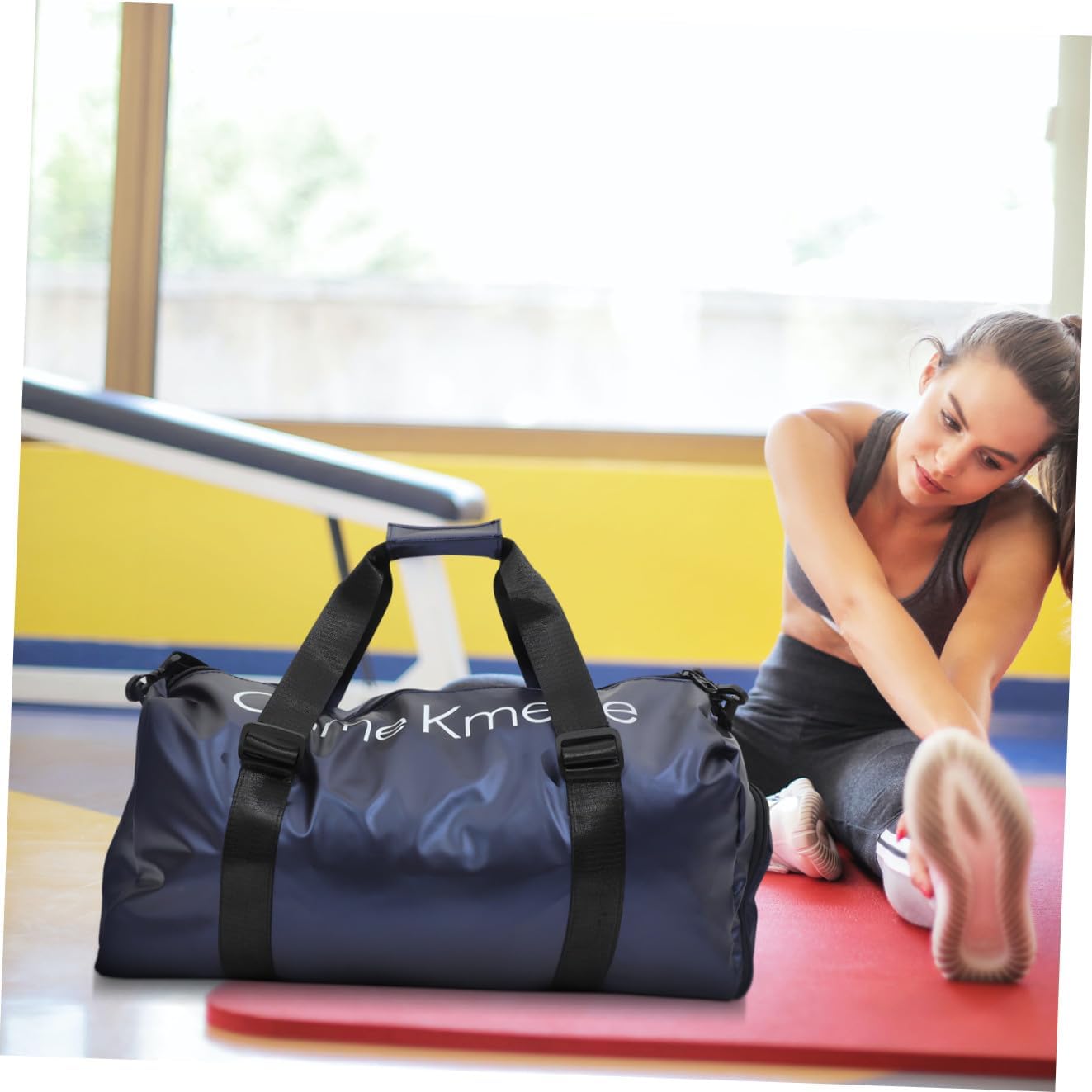 Beavorty Large Capacity Single Shoulder Workout Bag Dry Wet Separated Fitness Tote for Travel Multifunctional Gym Bag with Multiple Compartments for Fitness Enthusiasts