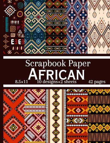African Scrapbook Paper: Ethnic Themed Double Sided patterned Sheets, Decorative Craft Paper Pad Supplies for Scrapbooking image 2